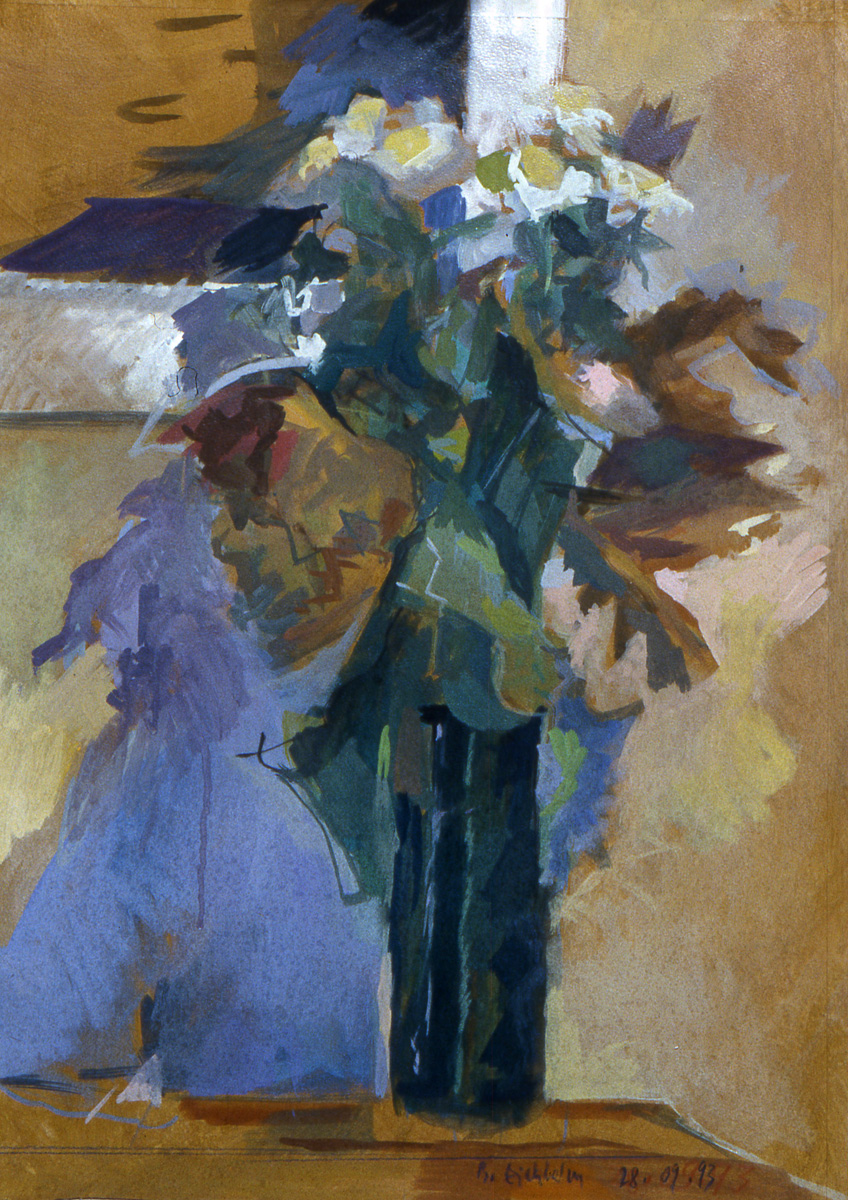1995 Herbststrauß II, Acryl auf Papier, 62 45 cm