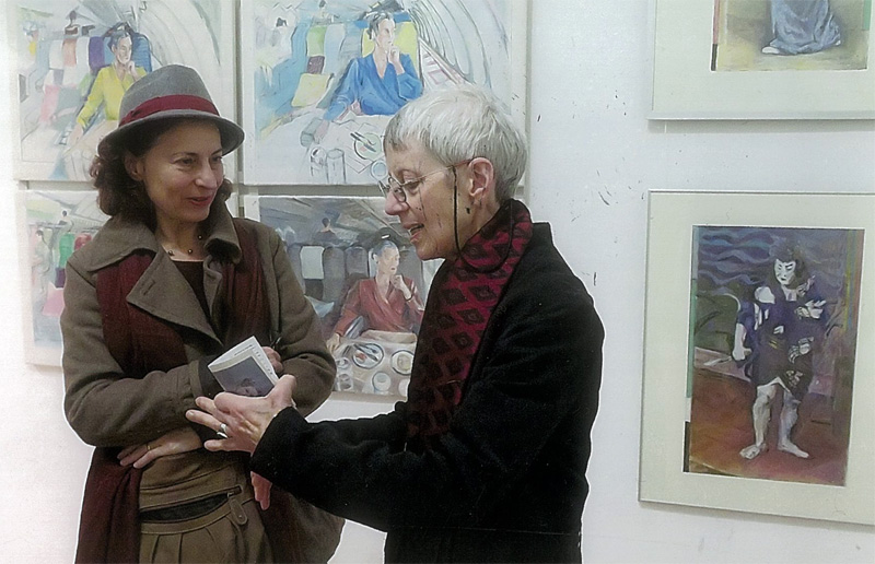 Burghild Eichheim mit Giuliana Del Zauna, Vernissage in der Galerie im Seitenflügel, 5. November 2014, Foto Diedrich Graf