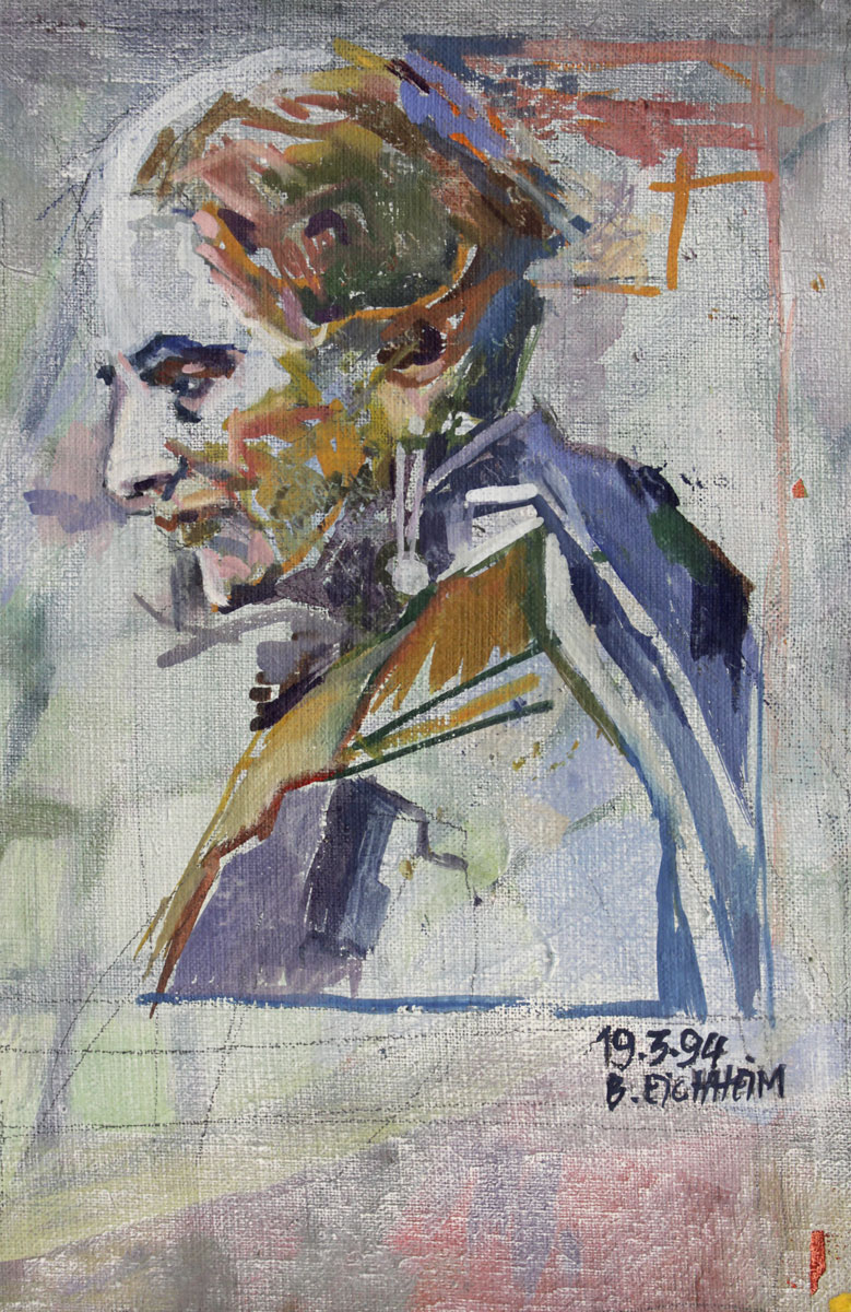 1995 Ida Dehmel Variation 1 von 4, Acryl auf lose Leinwand, 50 x 35 cm