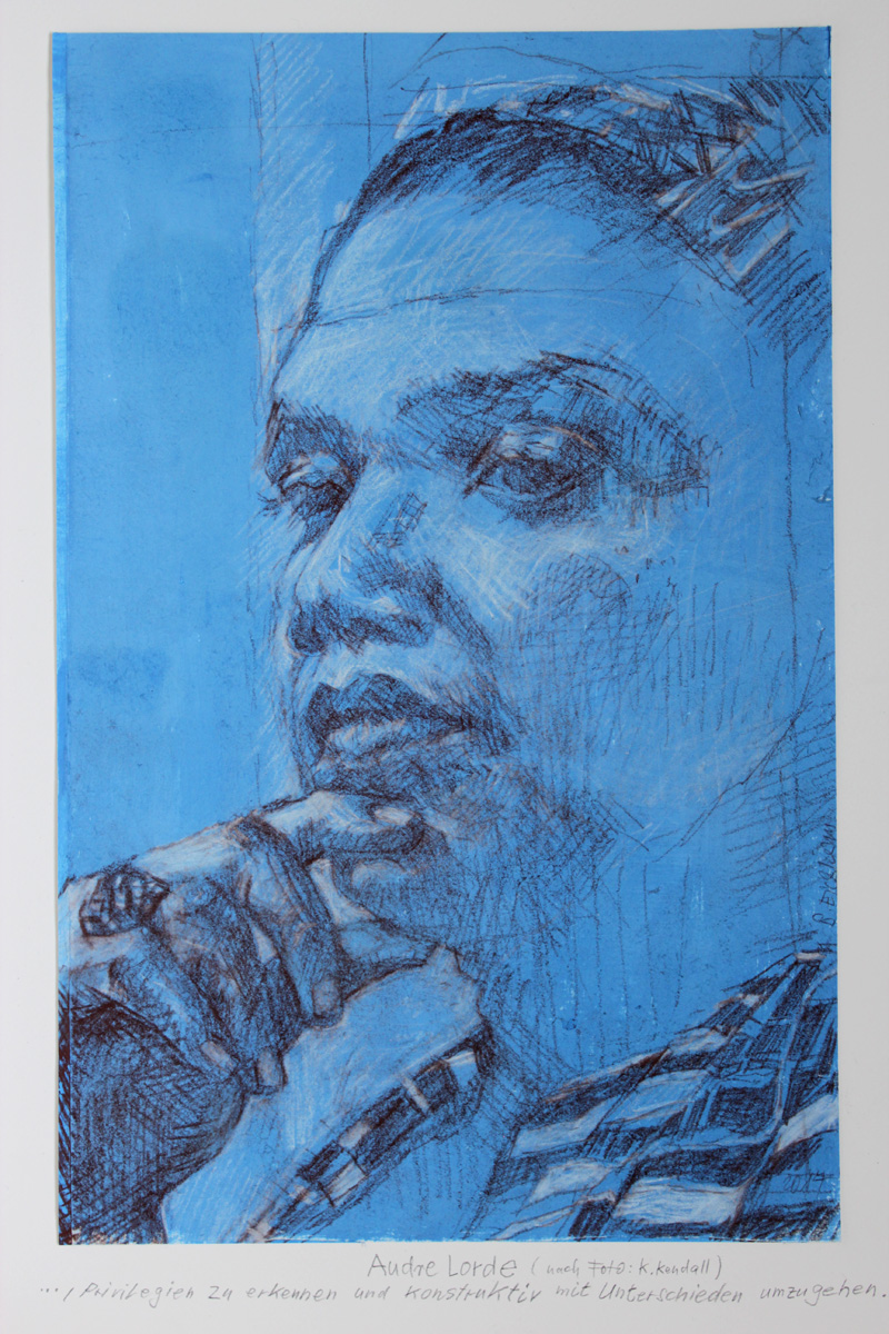 2017 Audre Lord, Kreide auf Papier, 43 x 27,5 cm