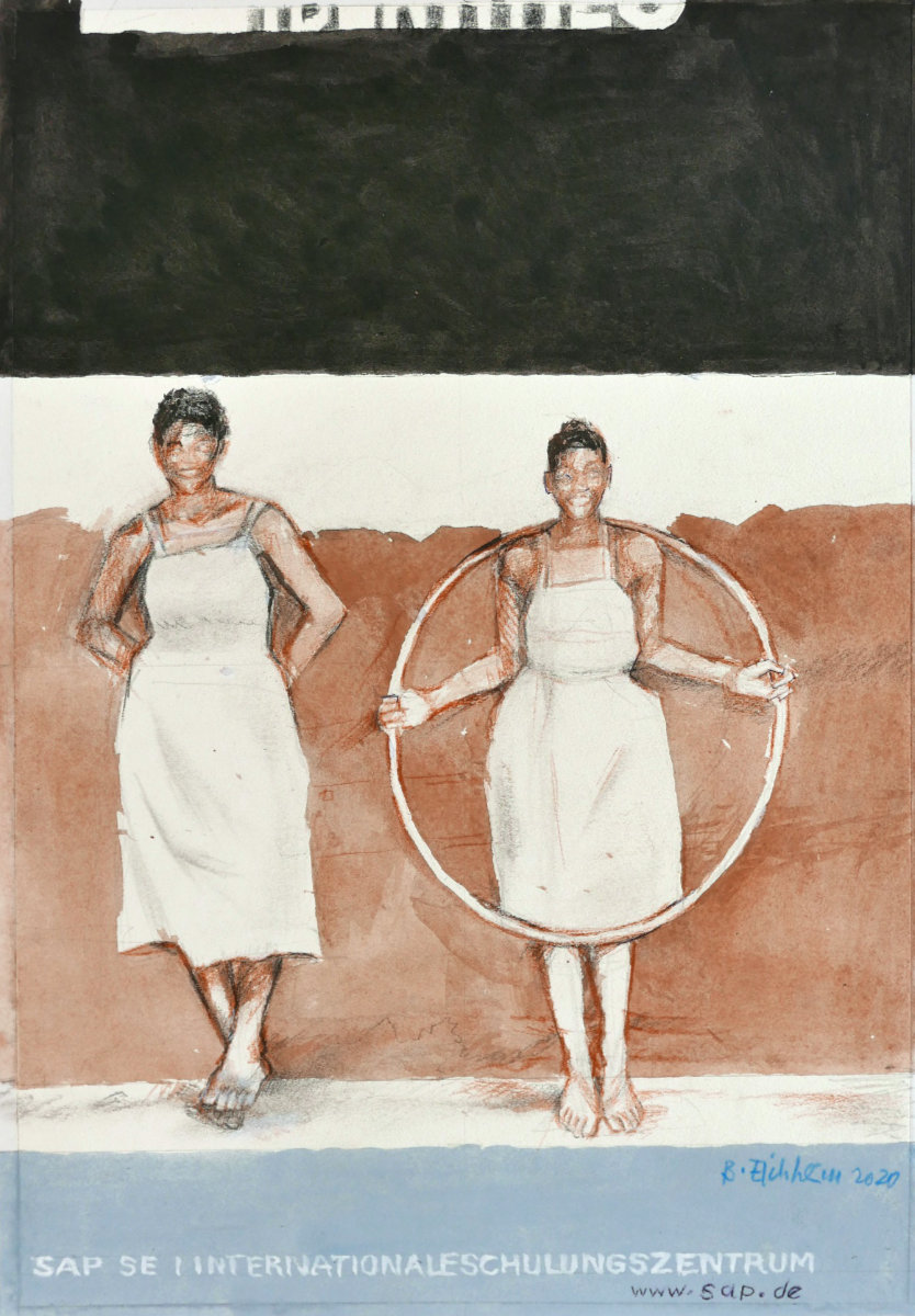 2020, IDENTITIES, Acryl auf Papier, 50 x 40 cm